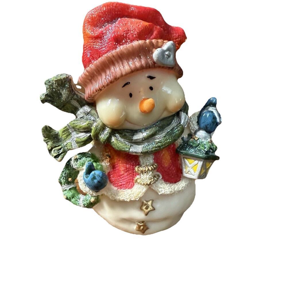 Resin Bobble Head Snowmen Figurines Christmas Figures Winter Frosty 6”